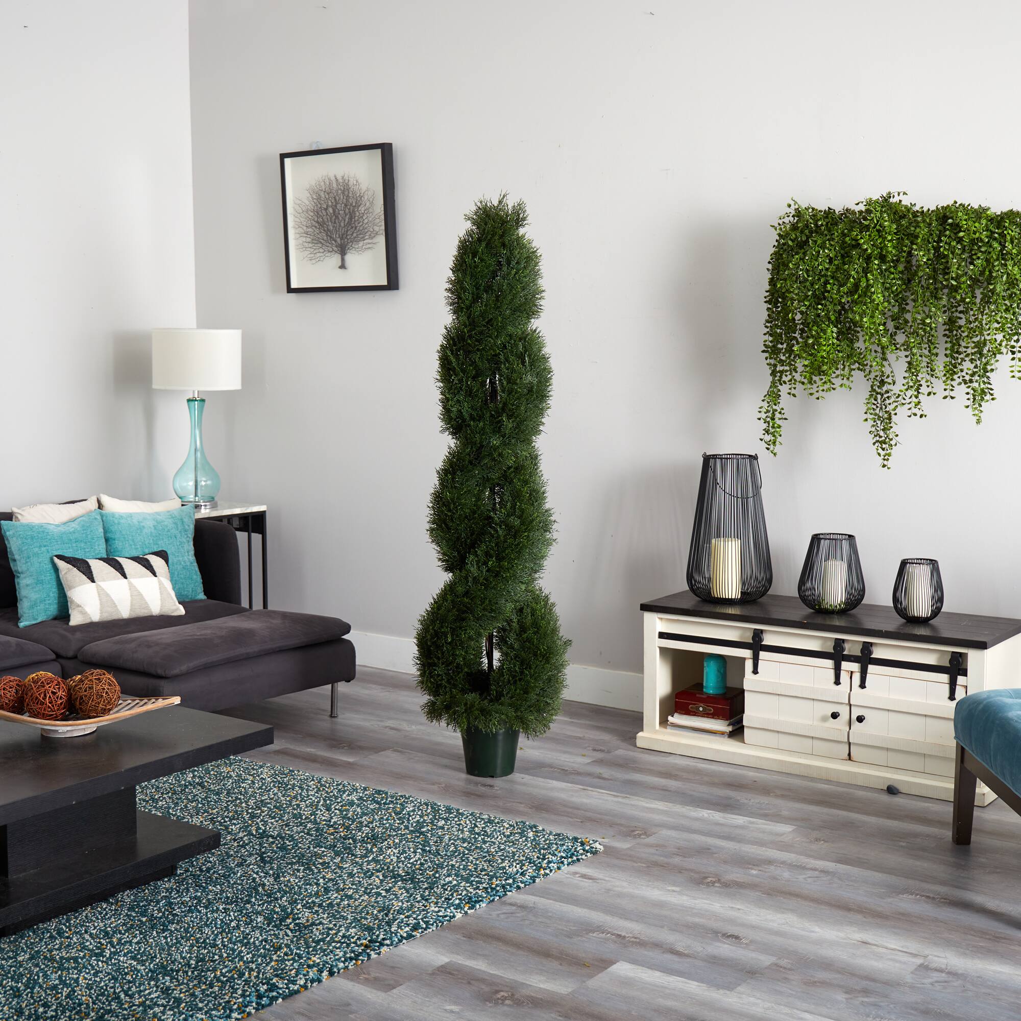 6ft. Potted Double Pond Cypress Spiral Topiary Tree
